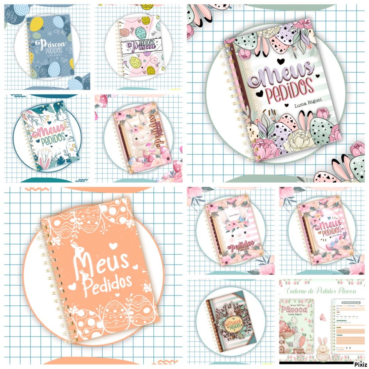 Caderno de Pedidos Páscoa Kit Digital com Capas PNG 1 Caderno de Pedidos Páscoa Kit Digital com Capas PNG