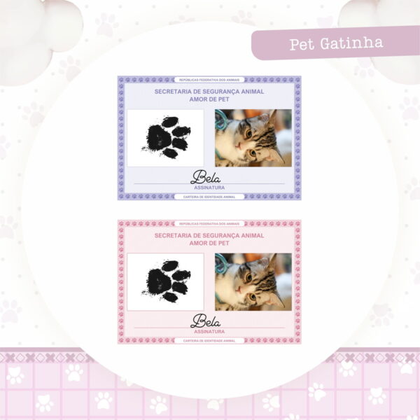 Coleção Pet Gatinha Rosa - Arquivo Digital