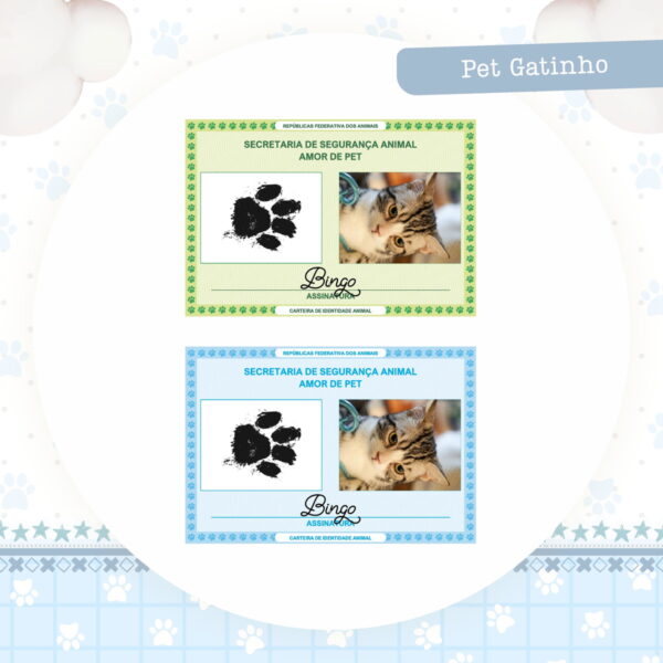 Coleção Pet Gatinho Azul - Arquivo Digital