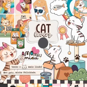 Coleção Pet Lovers Digital: Cães e Gatos em PNG