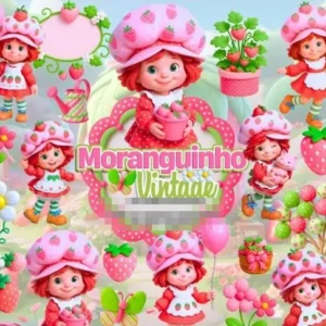 Coleção PNG Moranguinho Vintage para Artesanato