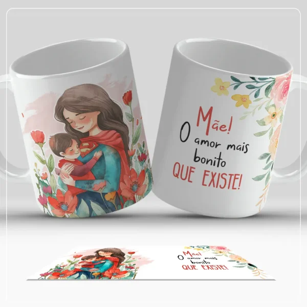 Coleção Premium Dia das Mães - 40 Artes para Sublimação de Canecas