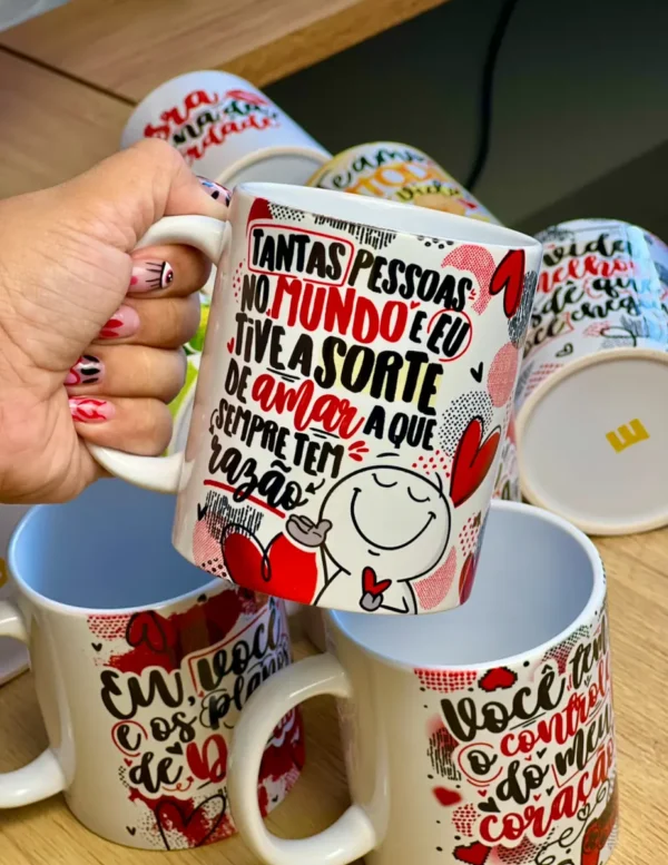 Coleção Romântica: Artes para Caneca - Dia dos Namorados