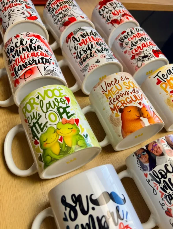 Coleção Romântica: Artes para Caneca - Dia dos Namorados