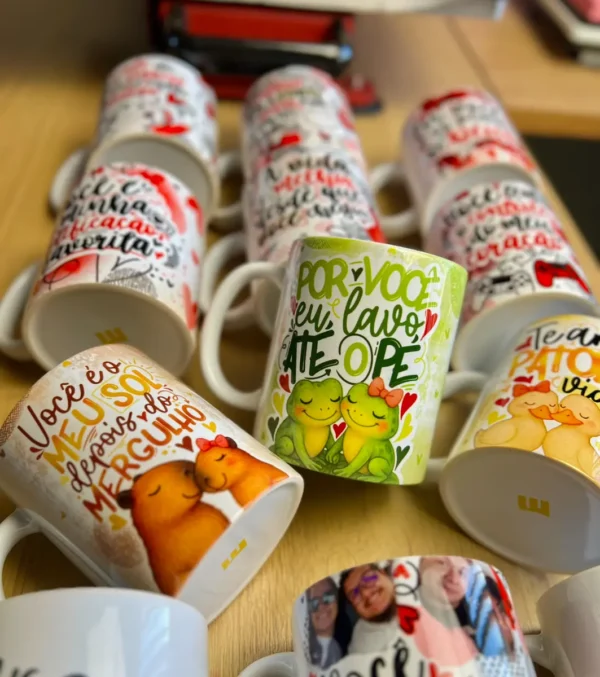 Coleção Romântica: Artes para Caneca - Dia dos Namorados