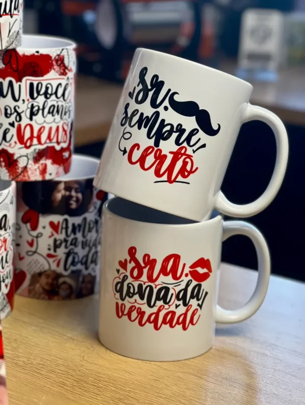 Coleção Romântica: Artes para Caneca - Dia dos Namorados