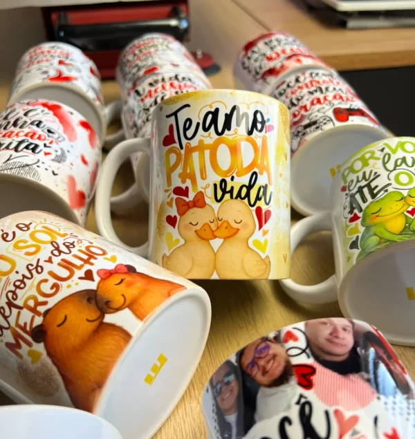 Coleção Romântica: Artes para Caneca - Dia dos Namorados