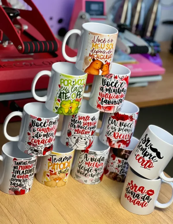 Coleção Romântica: Artes para Caneca - Dia dos Namorados