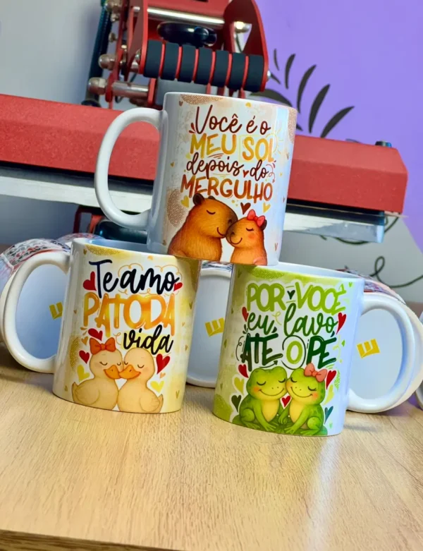 Coleção Romântica: Artes para Caneca - Dia dos Namorados