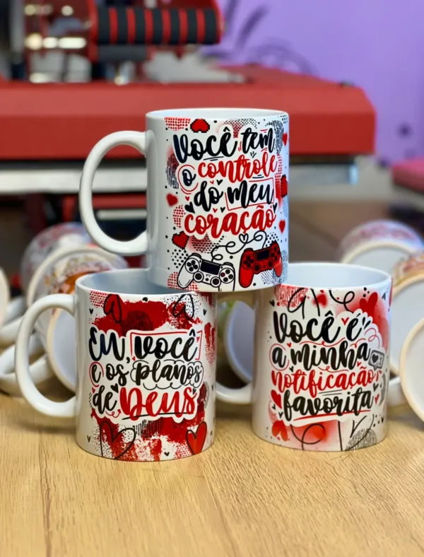 Coleção Romântica: Artes para Caneca - Dia dos Namorados