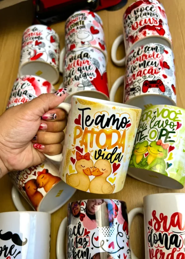 Coleção Romântica: Artes para Caneca - Dia dos Namorados