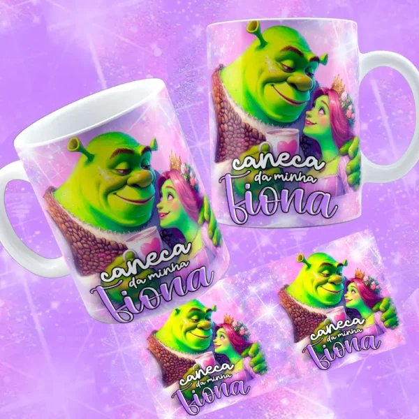 Coleção Romântica Shuerk e Fiona para Sublimação em Canecas