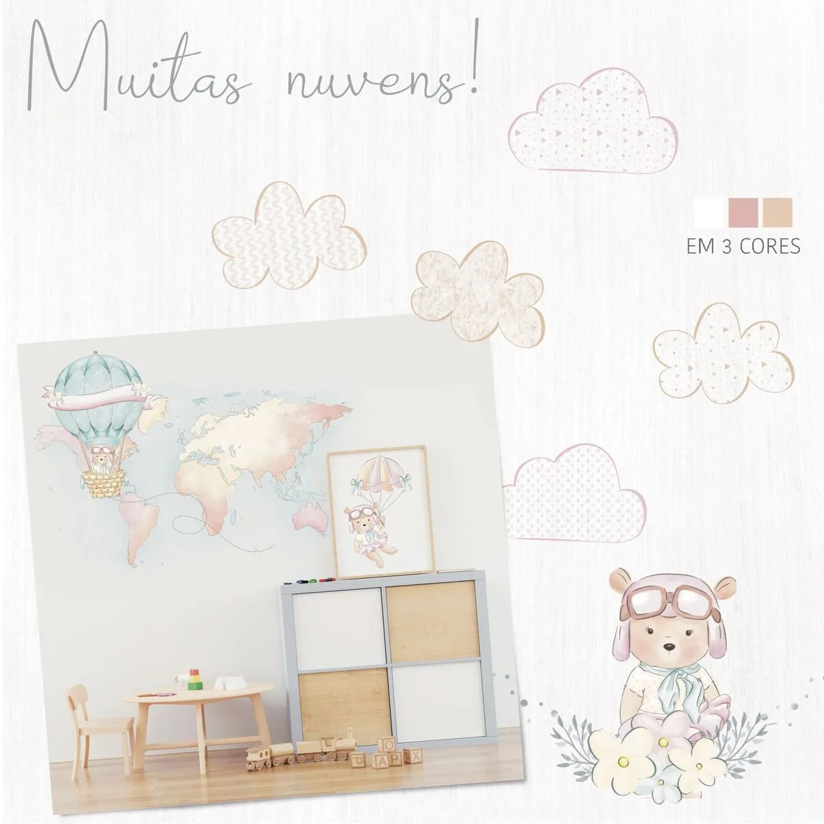 Coleção Ursinha Aviadora Aquarelada Arquivos Png Tansparente 7 Coleção Ursinha Aviadora Aquarelada Arquivos Png Tansparente