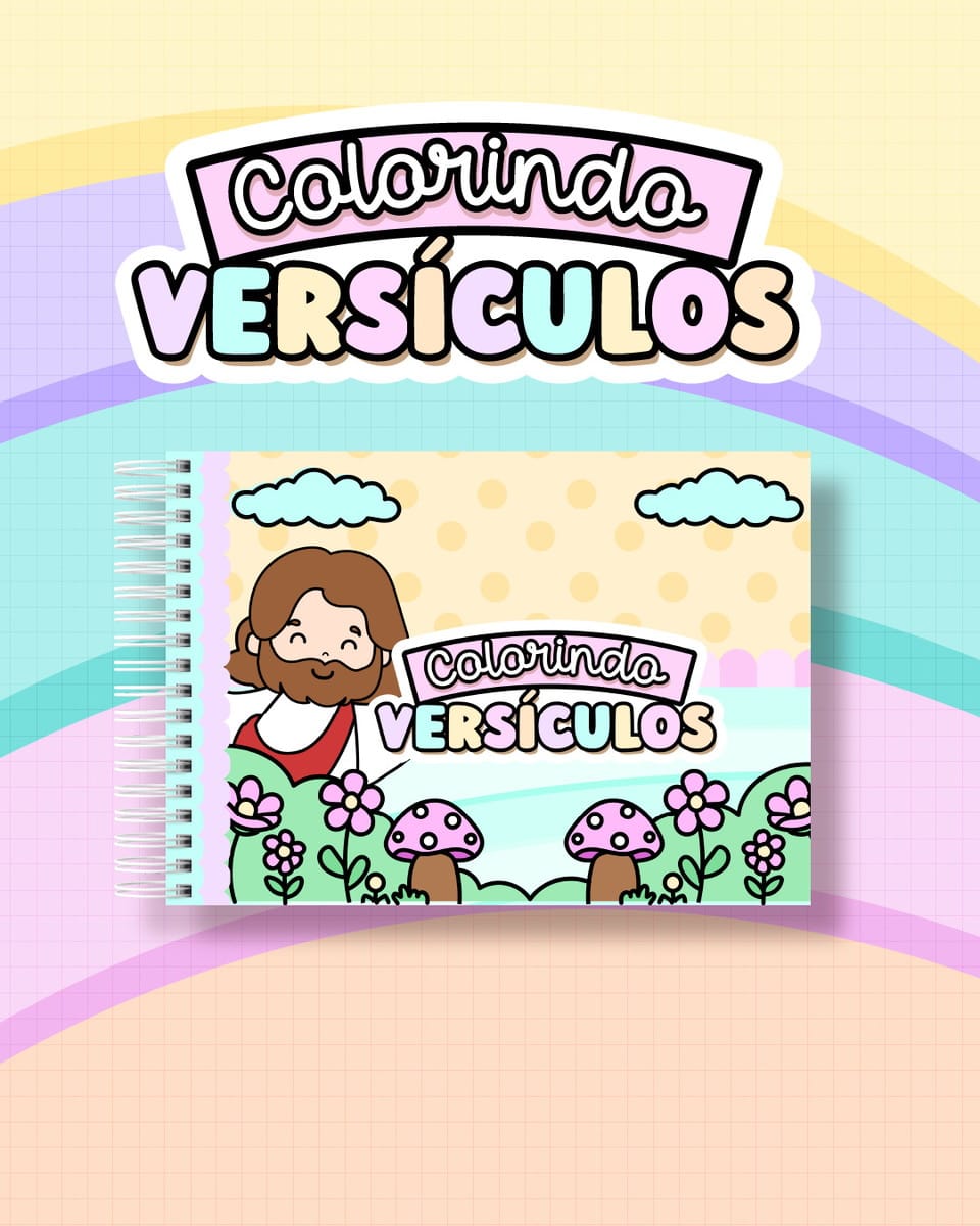 Colorindo Book Versículos Kit Digital para Encadernação 2 Colorindo Book Versículos Kit Digital para Encadernação - Imagem 2