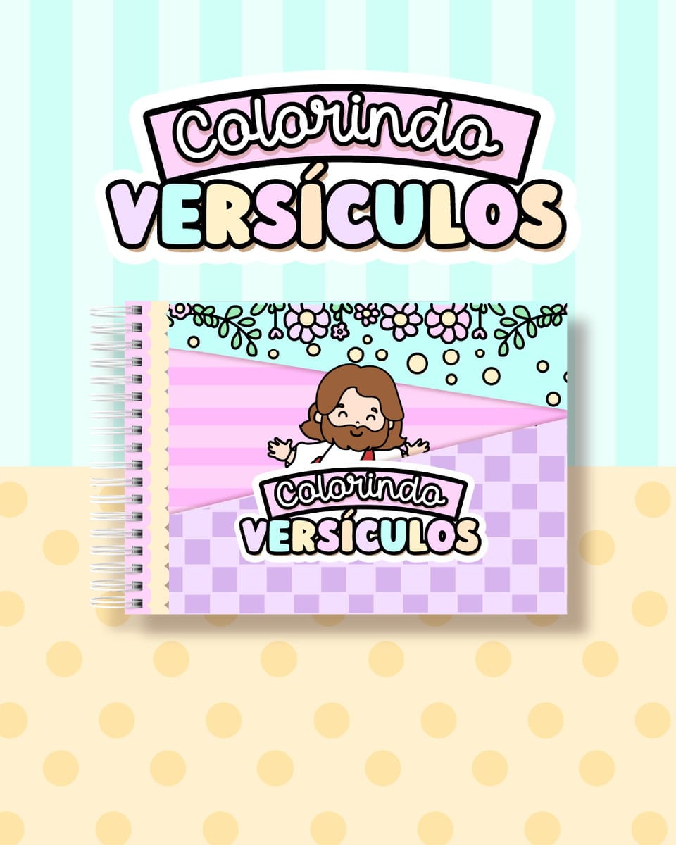 Colorindo Book Versículos Kit Digital para Encadernação 3 Colorindo Book Versículos Kit Digital para Encadernação - Imagem 3