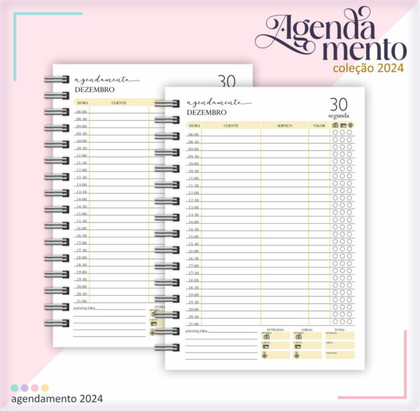 Combo Agendamentos Coleção 2024 - Arquivo Digital