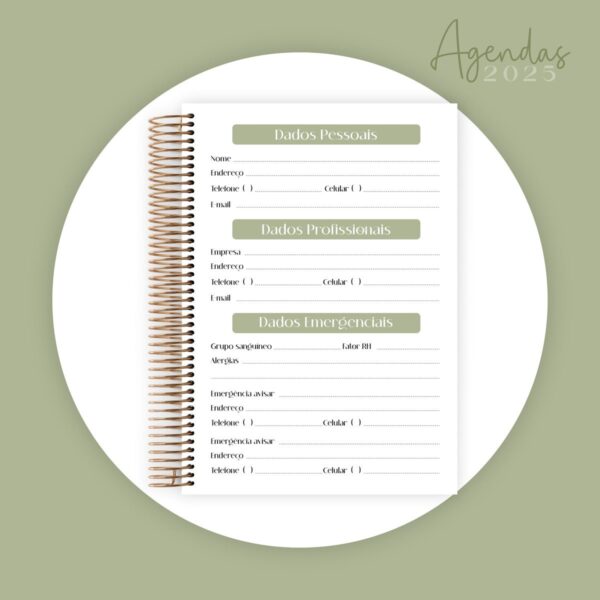 Combo Agendas 2025 Monogramas Arquivo Digital 3
