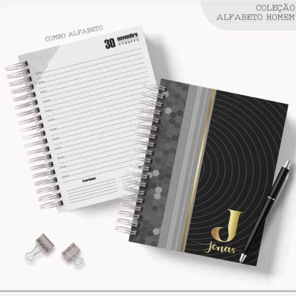 Combo Agendas Alfabeto Masculinas - Arquivo Digital