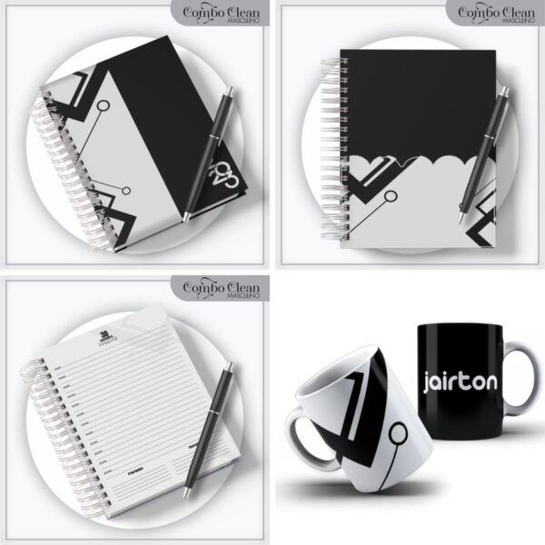 Combo Agendas Clean Masculina 2023 - Arquivo Digital