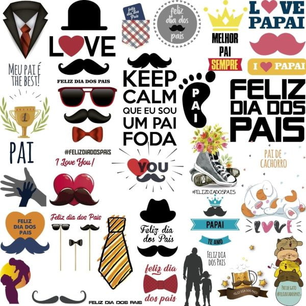 Combo Arquivos Frases E Figuras Dia Dos Pais Png E Coreldraw