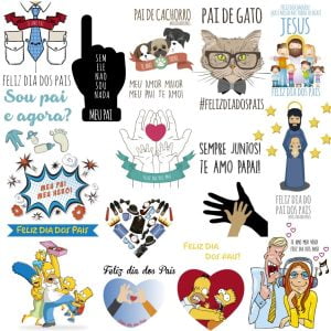 Combo Arquivos Frases E Figuras Dia Dos Pais Png E Coreldraw