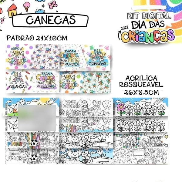 Combo Digital Dia Das Crianças Pandoca 2022 Figuras Colorir