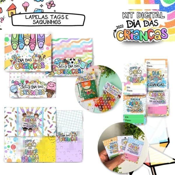 Combo Digital Dia Das Crianças Pandoca 2022 Figuras Colorir