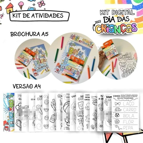 Combo Digital Dia Das Crianças Pandoca 2022 Figuras Colorir