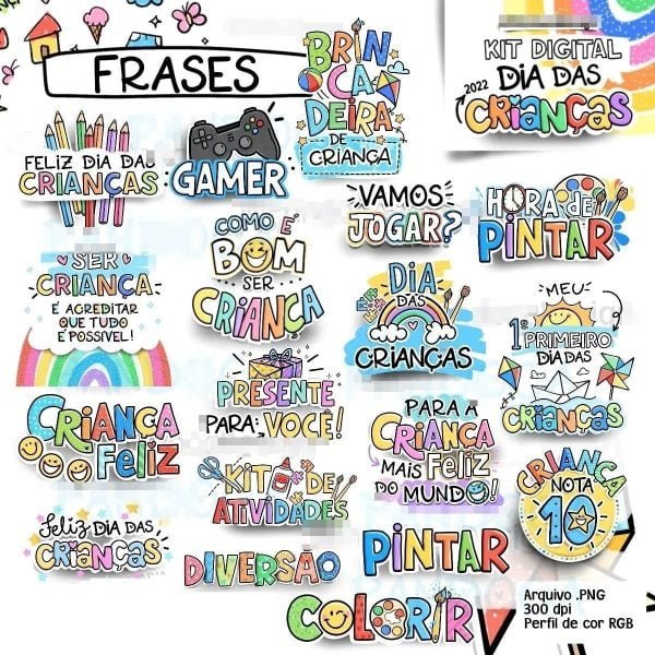 Combo Digital Dia Das Crianças Pandoca 2022 Figuras Colorir