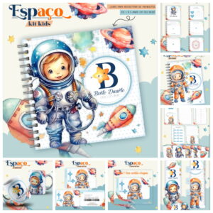 combo digital tema espacial infantil para album e caderneta