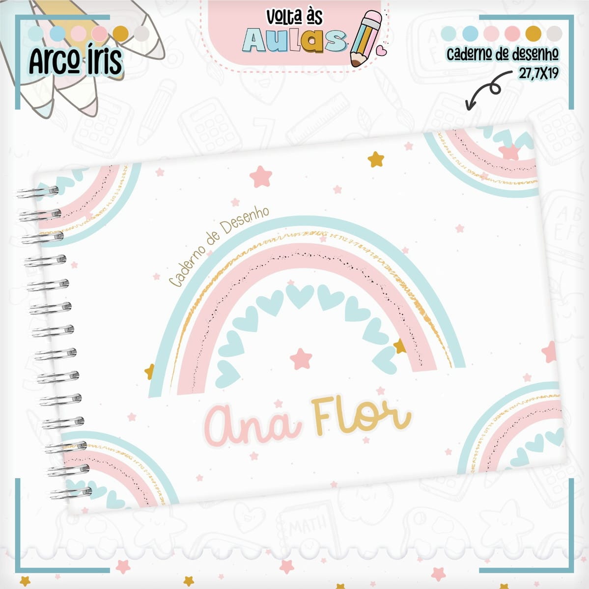 Combo Escolar Arco Íris Kit Digital para Encadernação 3 Combo Escolar Arco Íris Kit Digital para Encadernação - Imagem 3