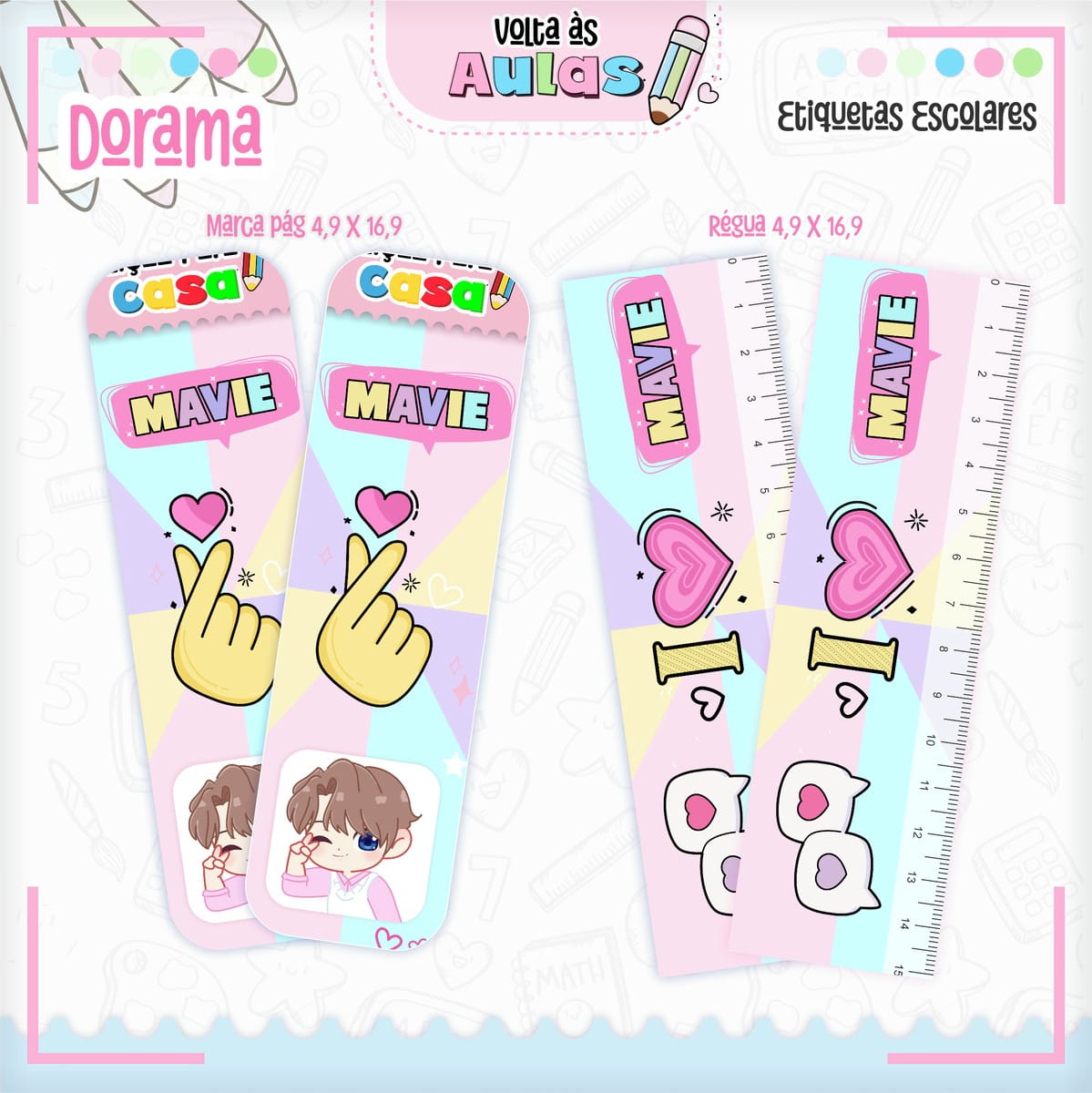 Combo Escolar Doramas Papelaria Kpop para Encadernar 3 Combo Escolar Doramas Papelaria Kpop para Encadernar - Imagem 3