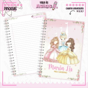 combo escolar princesas arquivo de encadernacao