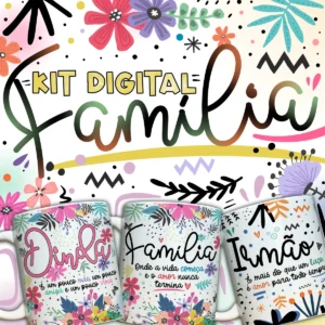 Combo Estampas Familia Vol 1 Artes Digitais Para Caneca 10