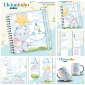 Combo Kids Elefantinho Menino - Arquivo Digital