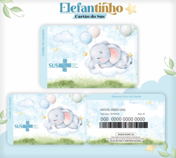 Combo Kids Elefantinho Menino - Arquivo Digital