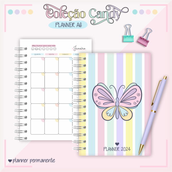 Combo Planners Candy A6 - Arquivo Digital