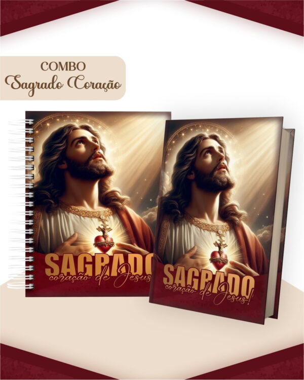 Combo Sagrado Coração Masculino - Encadernação