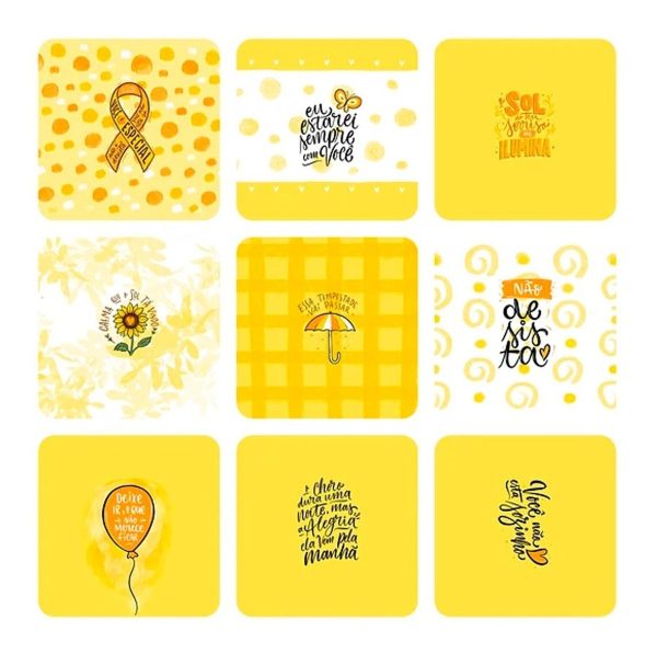 Combo Setembro Amarelo Artes Sublimação Caneca Balinhas