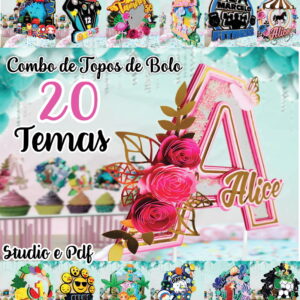 Combo Topos de Bolos Especiais - Arquivo Digital