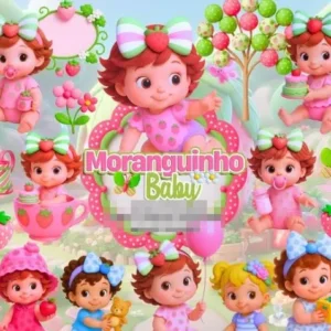 Conjunto de Arquivos Moranguinho Baby para Personalizados