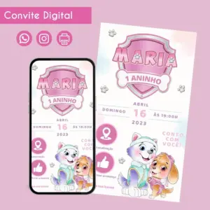 Convite Digital Skye Patrulha Canina Personalizado 13 convite digital skye patrulha canina personalizado