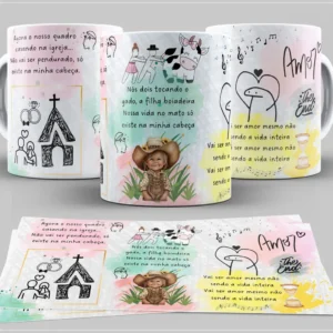 CorelDraw Artes de Música para Caneca por Ana Castela