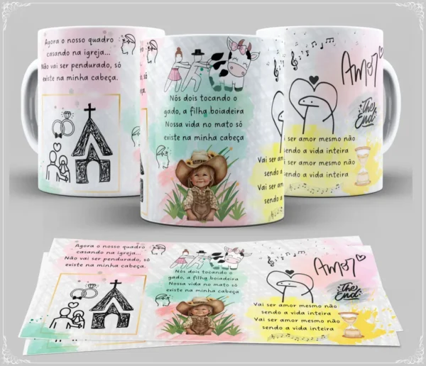 CorelDraw Artes de Música para Caneca por Ana Castela