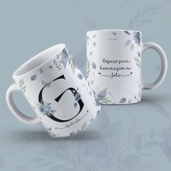 Artes Caneca Dia Da Mulher Alfabeto Floral Sublimação Png - Imagem 6