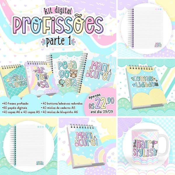Kit Digital Profissões Manicure Psicologia Pedagogia Odonto