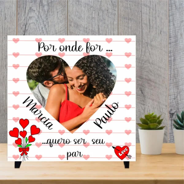 Decoração DIY Azulejo para Dia dos Namorados em PNG