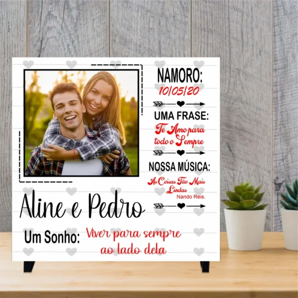 Decoração DIY Azulejo para Dia dos Namorados em PNG