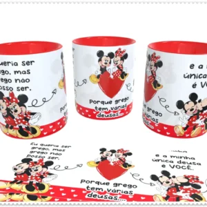 Desenhos de Mickey e Minnie Gregos para Canecas