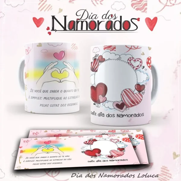 Desenhos Mickey e Minnie - Amor em Canecas, Corel Draw